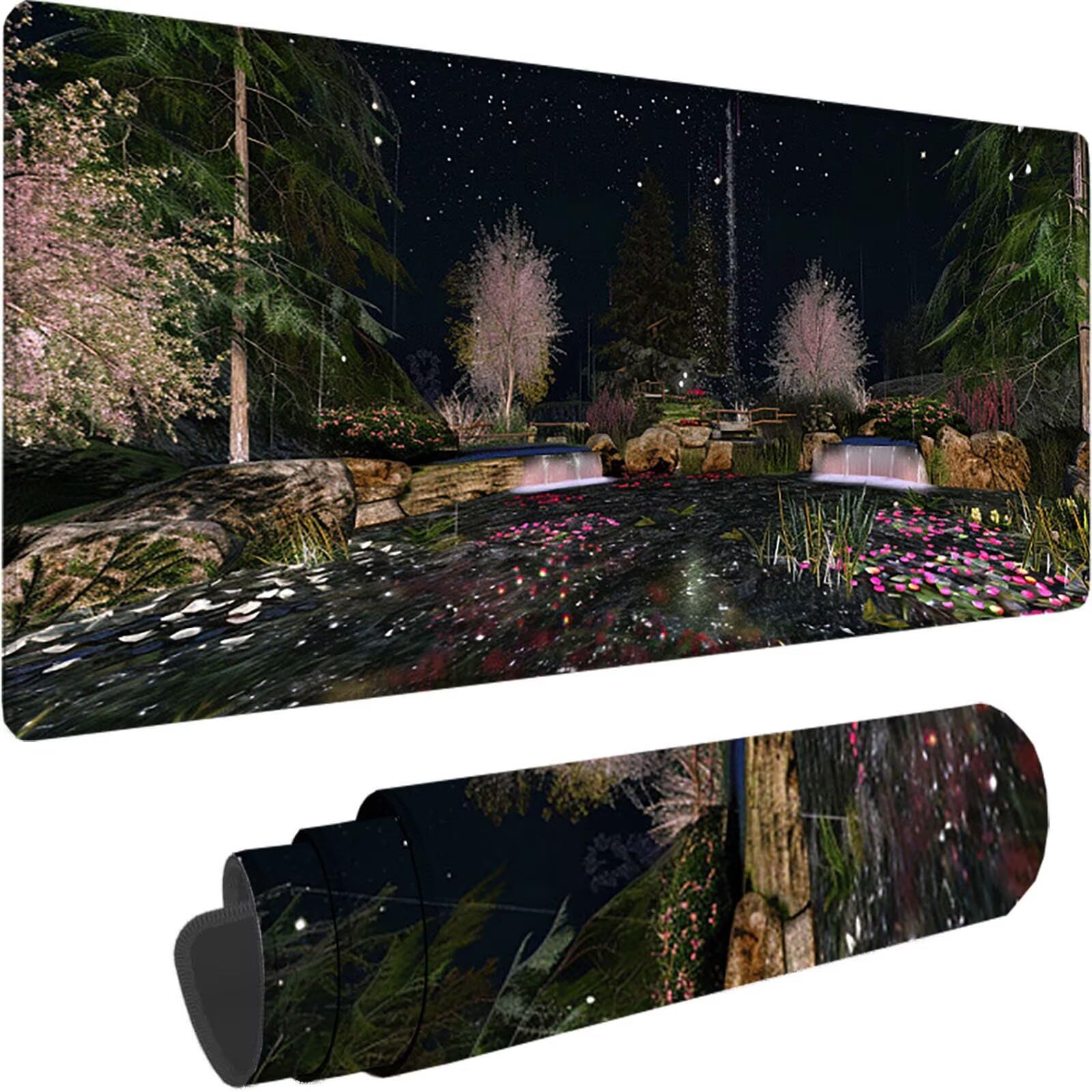 Podkładka pod mysz do gier, duża podkładka pod mysz XXL 1500 x 800 x 3 mm, podkładka pod mysz do klawiatury i biura, z przeszytymi krawędziami i antypoślizgową podkładką pod mysz do gier, prezent G-D