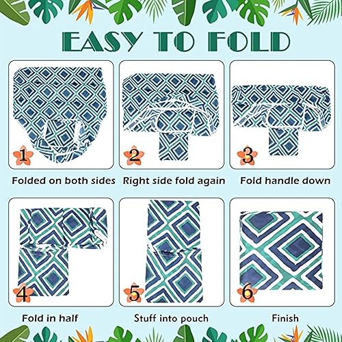 Miniatura 7 de N-KONGJIAN Bolsa de compras reutilizable, bolsa de comestibles plegable grande de Oxford, bolsas resistentes para comestibles