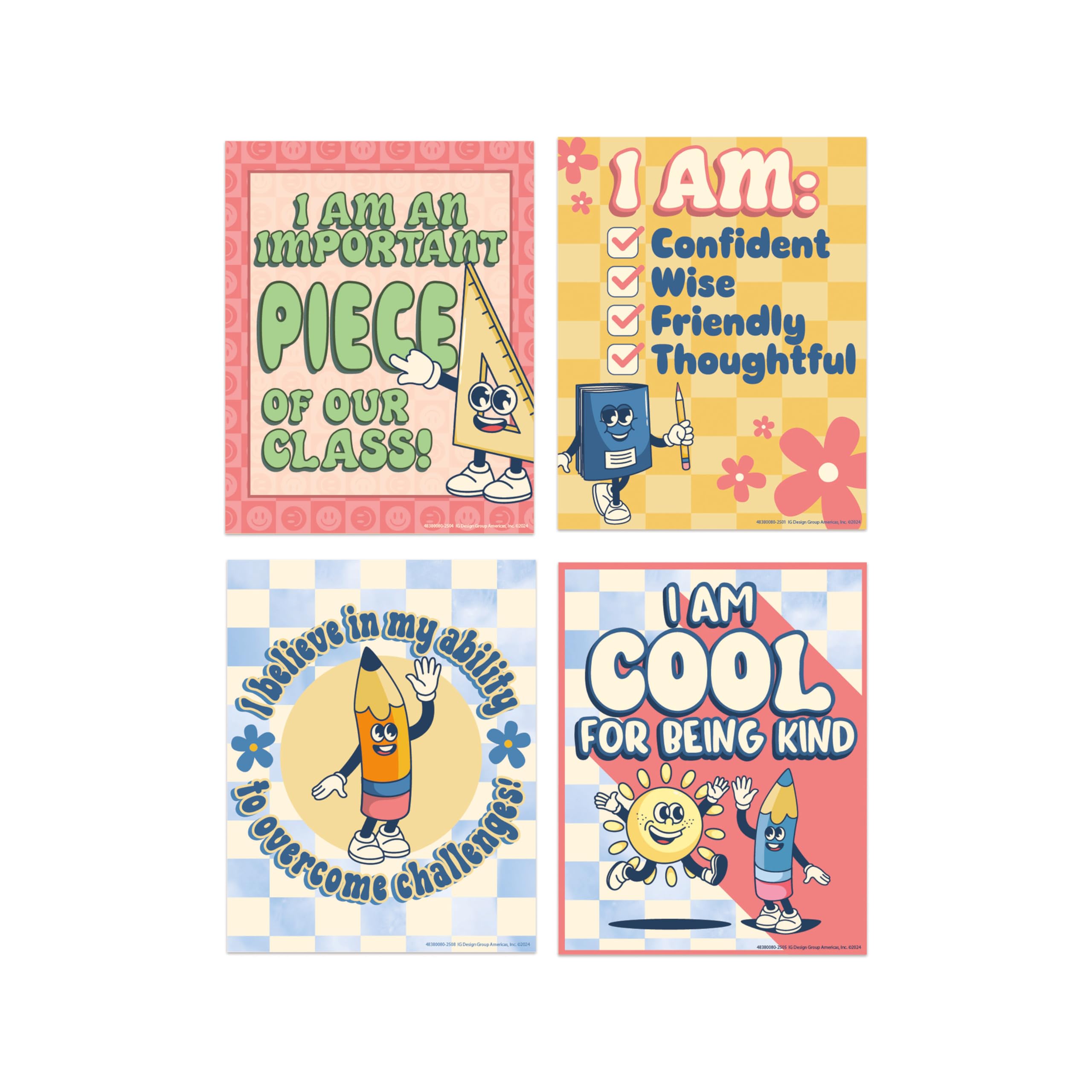 Eureka 838008 S'Cool Era Mini-Poster-Set für Lehrer, 27,9 x 35,6 cm, mehrfarbig, 8 Stück