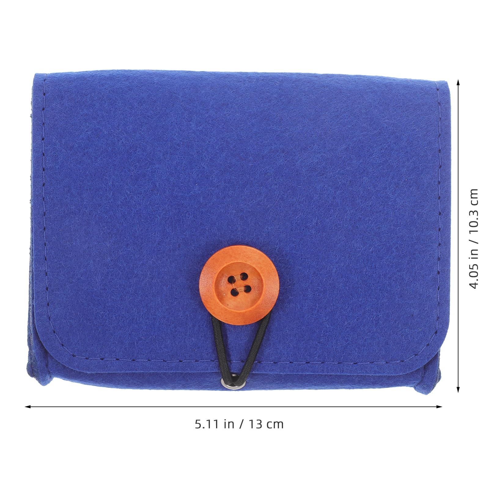 LUOZZY 2pcs Bottle Carrying Bags Felt Travel Organizer Key Jewelry Small Items Storage Pouch for Home Travel Supply - Blue