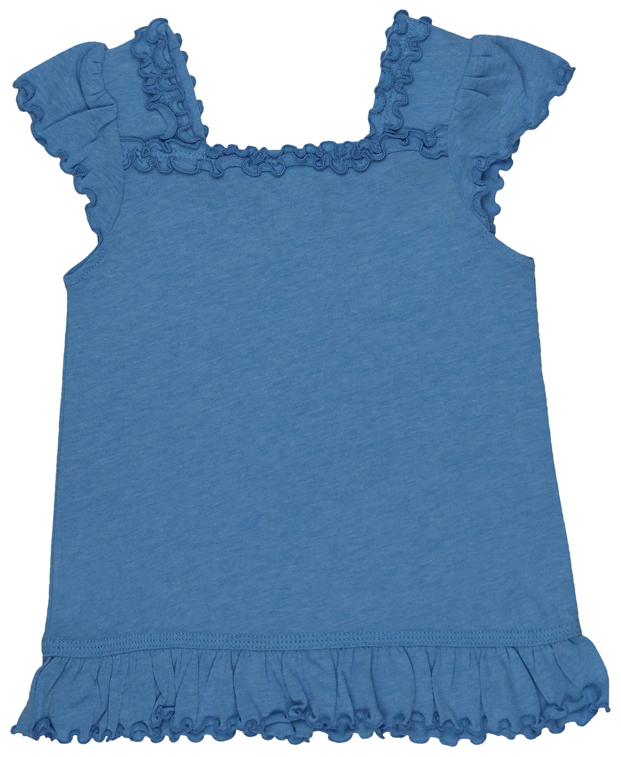 ToBeInStyle - Blusa de manga revoloteada para niña - azul - 12 meses