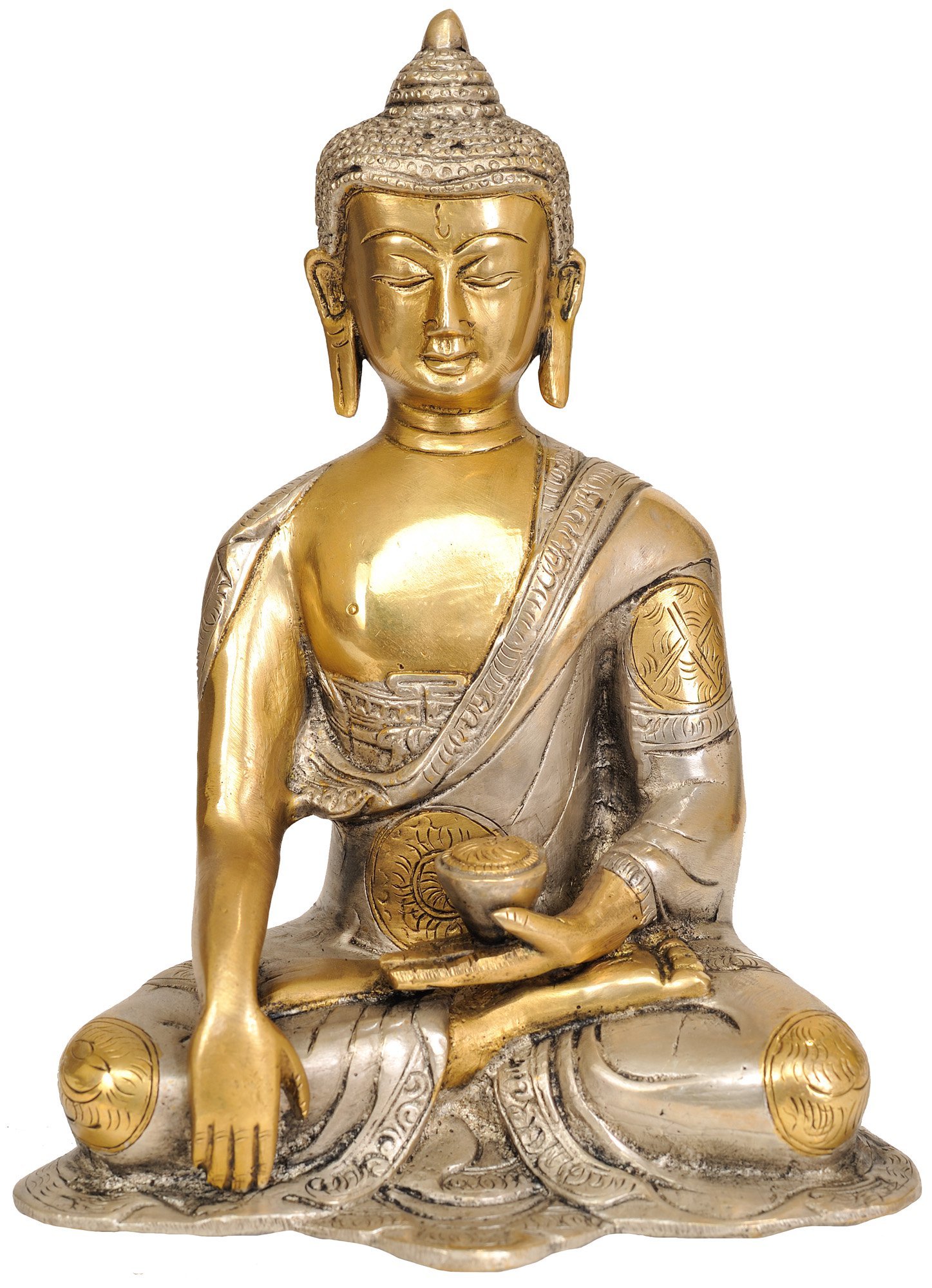 Amazon｜Lord Buddha Seated in Earth Witness Gesture – 真鍮Statue
