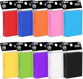 Mlikero 1000 Count Card Sleeves, Baseball Card Sleeves for Standard Cards, 10 Colors Trading Cards Sleeves Fit for MTG, Fo...