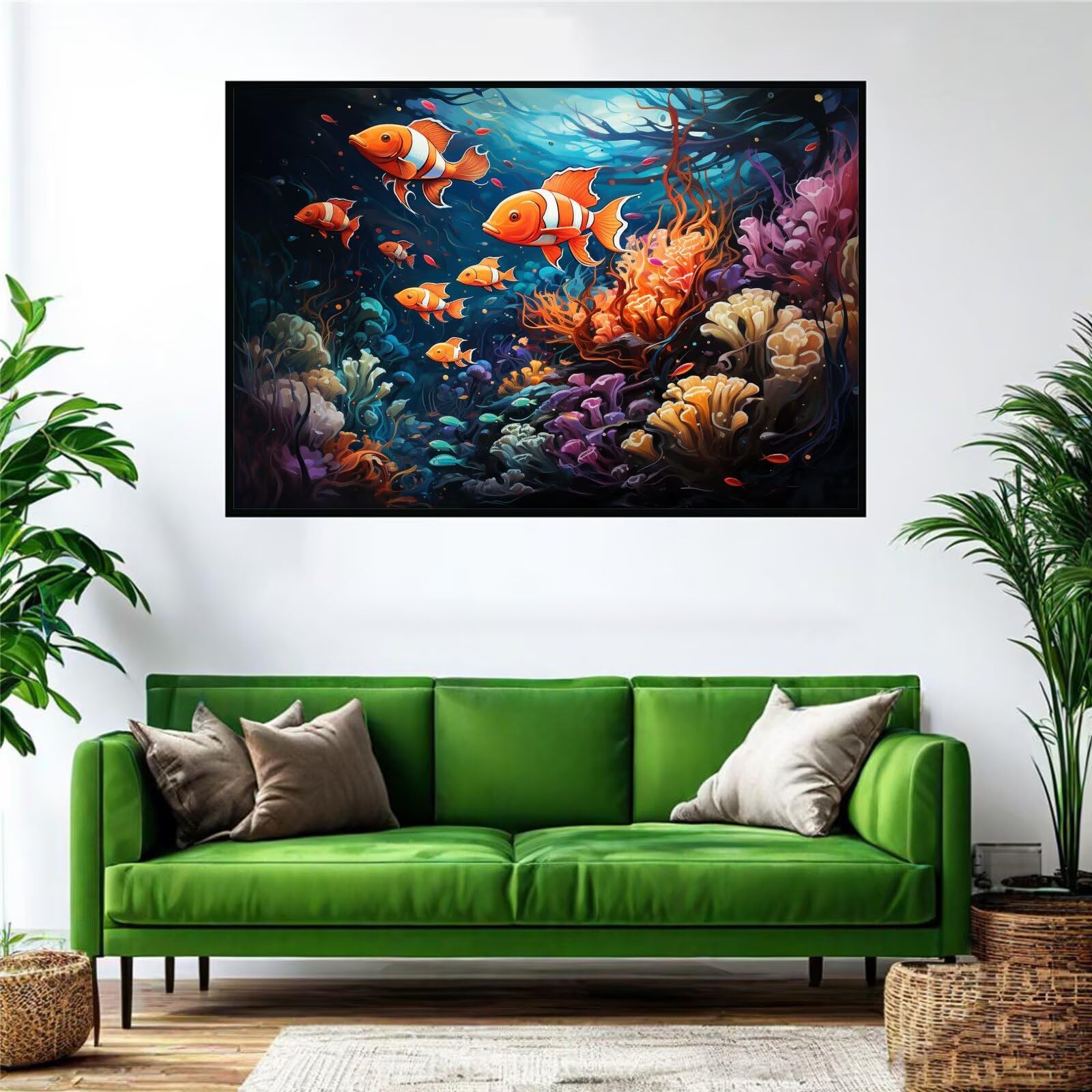 Corail Puzzle 1500 Pieces Adultes Poisson Puzzles Classiques Panorama Bois Difficile Impossible Geant Jigsaw Jeu éducatif Défi Jouet pour Enfants et Adulte dès 14 Ans Cadeau Homme Femme Boxed P-475