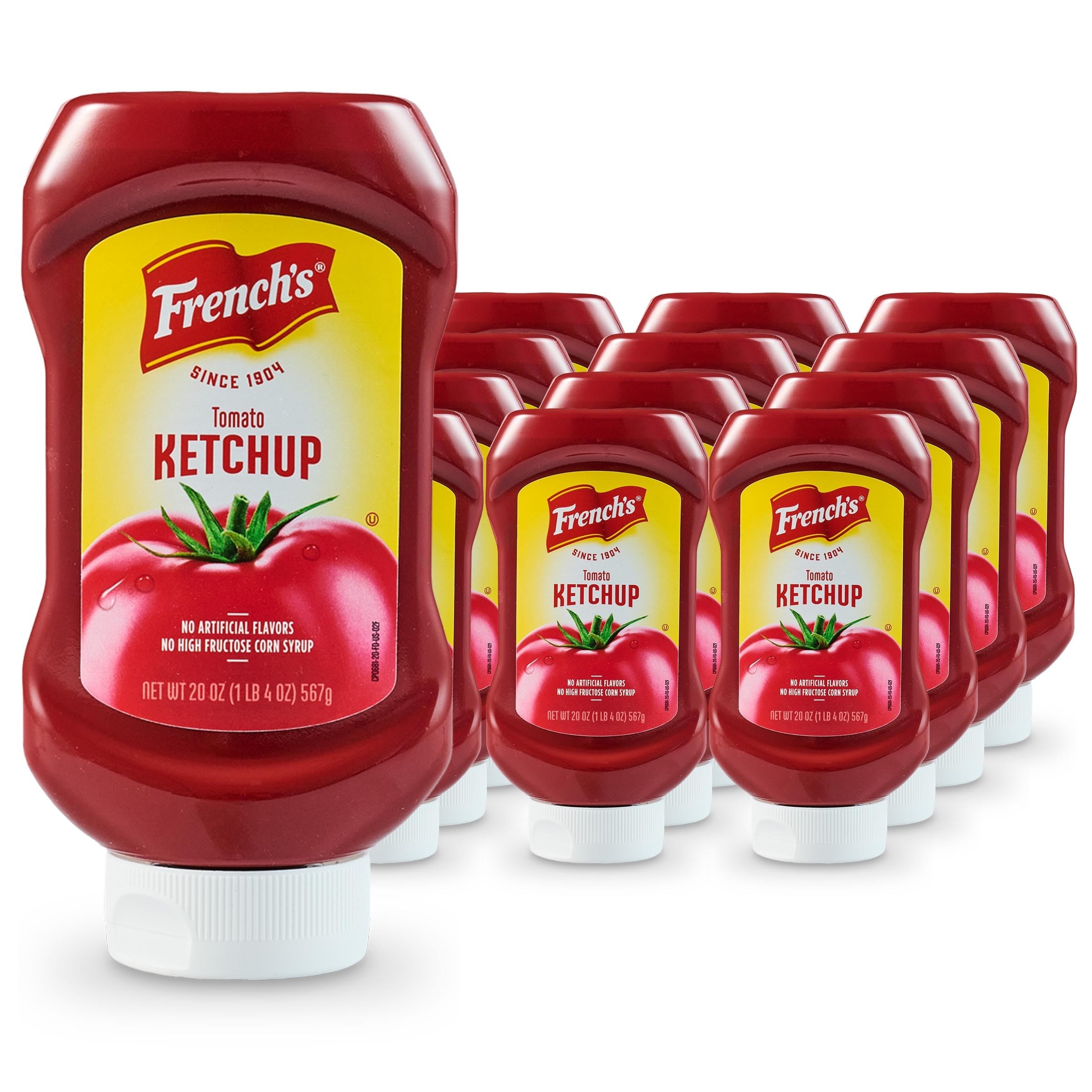 Amazon.com: French's Tomato Ketchup, 20 oz (Pack of 12) - One 12 Pack of 20  Ounce Ketchup Squeeze Bottles, Made with California Tomatoes for a Tangy,  Sweet Flavor