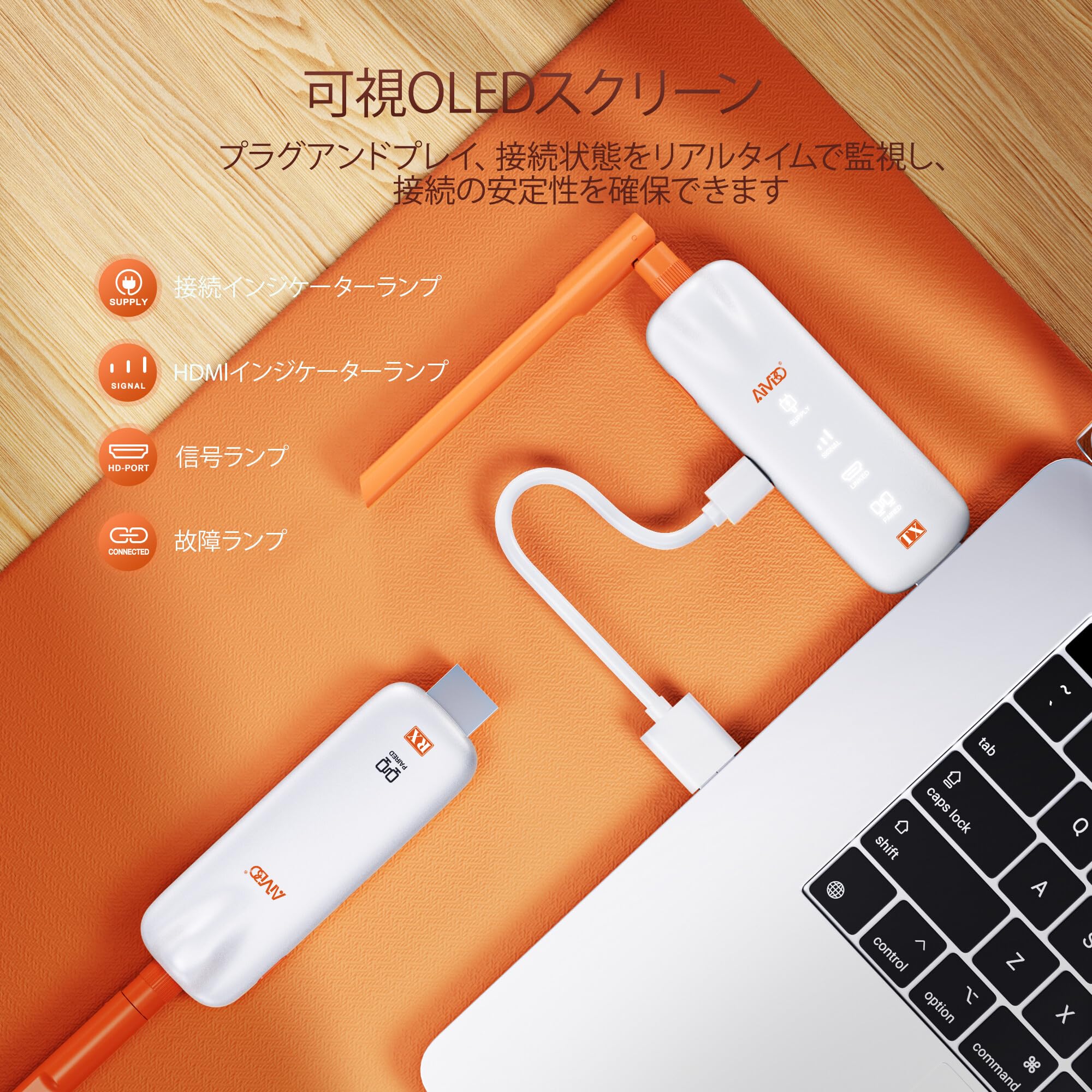 Amazon.co.jp: ワイヤレスHDMI送受信機 HDMI 無線エクステンダー LED