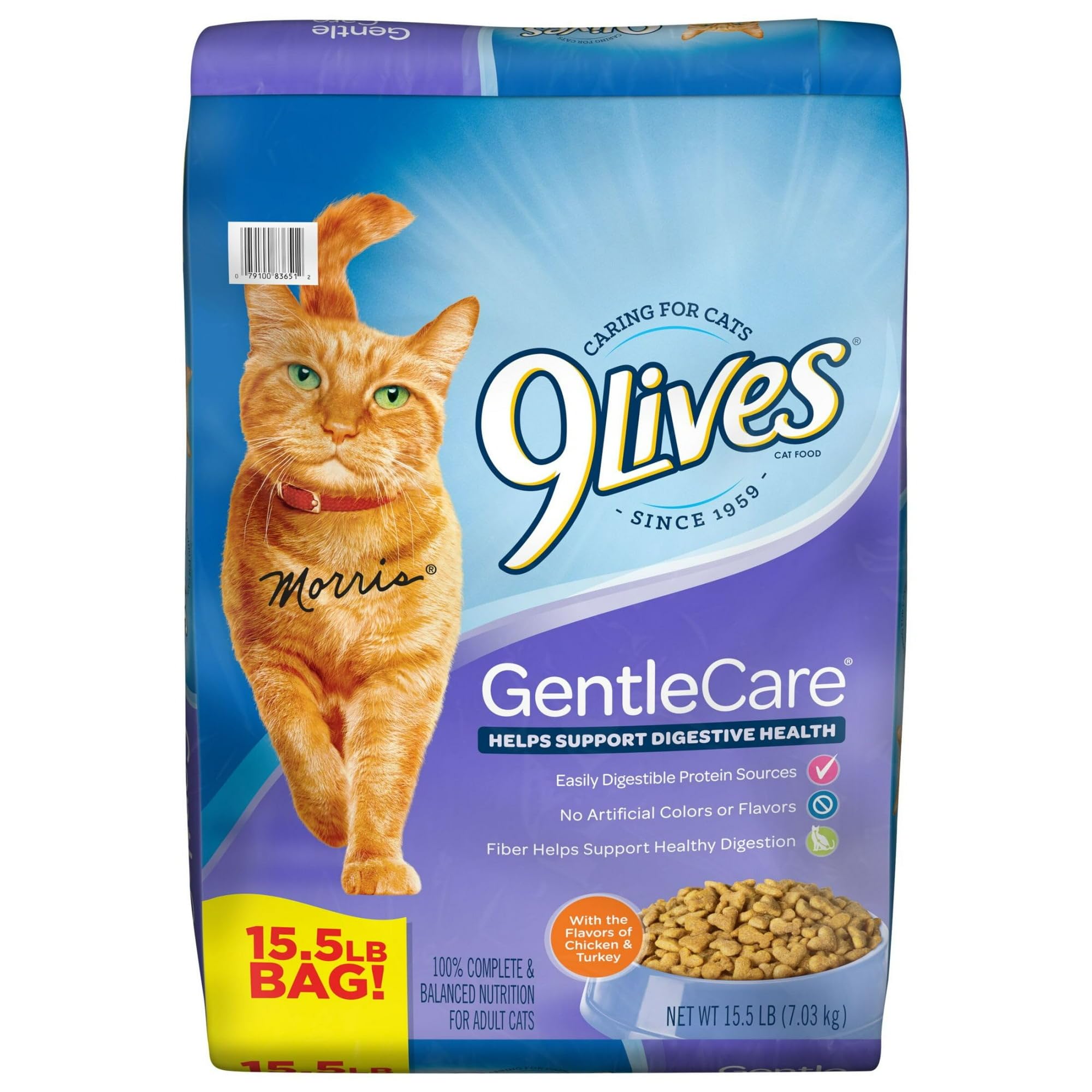 P L-RA Gentle Care Dry Cat Food, 15.5 Lb. Bag - Gentle Care Dry Food is A Specially Formulated Digestive Health with The Flavors of Chicken and Turkey and No Artificial Colors Or Flavors