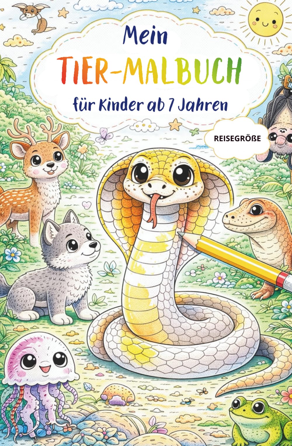 Mein Tier-Malbuch: Malbuch für Kinder ab 7 Jahre (Kinder-Malbücher)