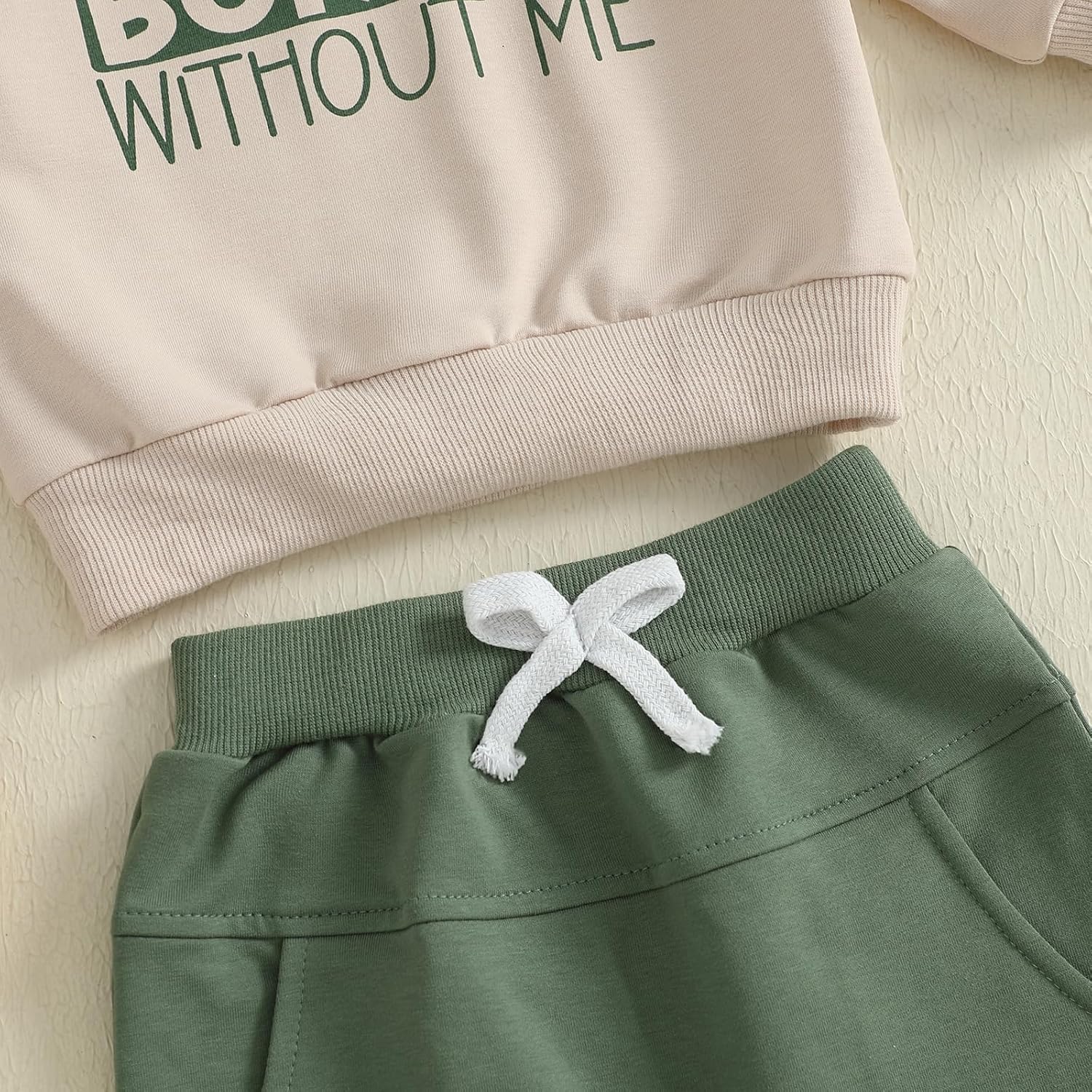 wdehow Toddler Baby Boy 2Pcs Outfits Letters Print Pullover Tops + Drawstring Pants Set Fall Winter Clothes - Image 5