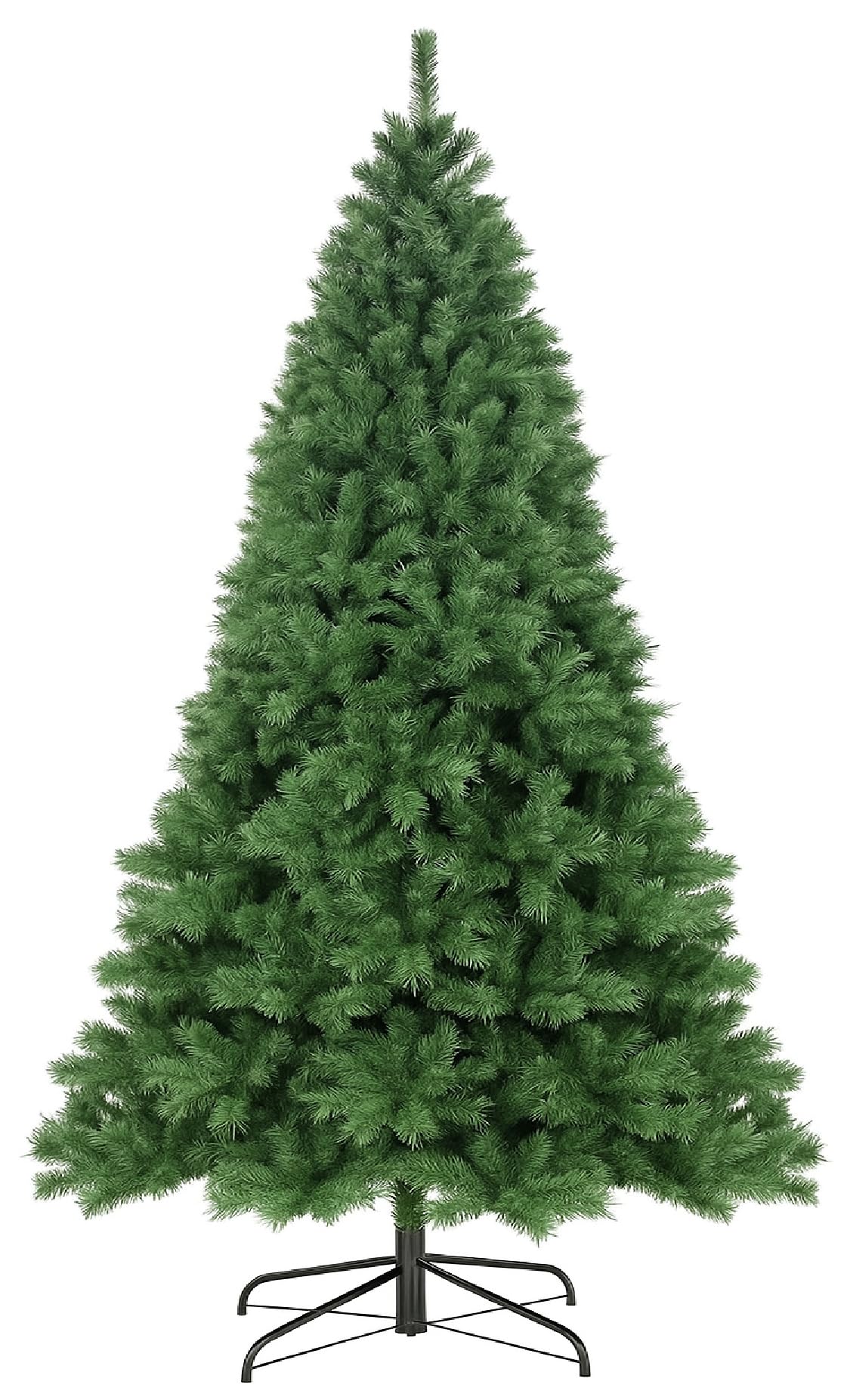 Wadan Green 10ft Artificial Christmas Tree – Realistic PVC Pine Xmas Tree with 1800 Tips Solid Metal Stand, Easy Assembly, Indoor & Outdoor Holiday Decoration