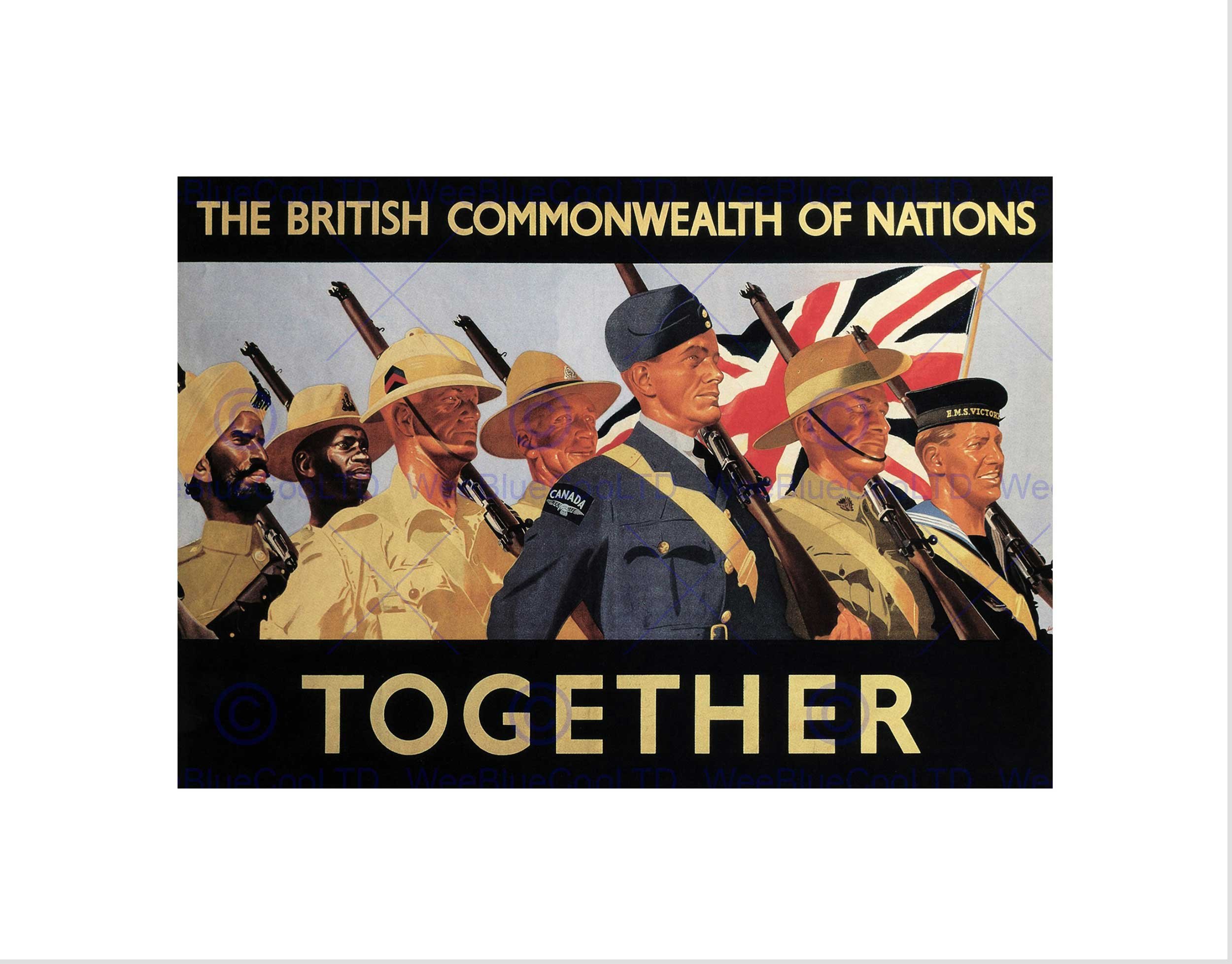 Wee Blue Coo WAR BRITISH COMMONWEALTH EMPIRE WW2 SOLDIER MILITARY UKAD ART PRINT B12X1850