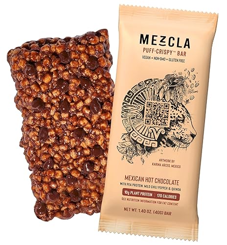 Mezcla Barras veganas de proteínas vegetales chocolate caliente mexicano chipotle ingredientes de primera calidad sabor delicioso sin gluten sin OMG