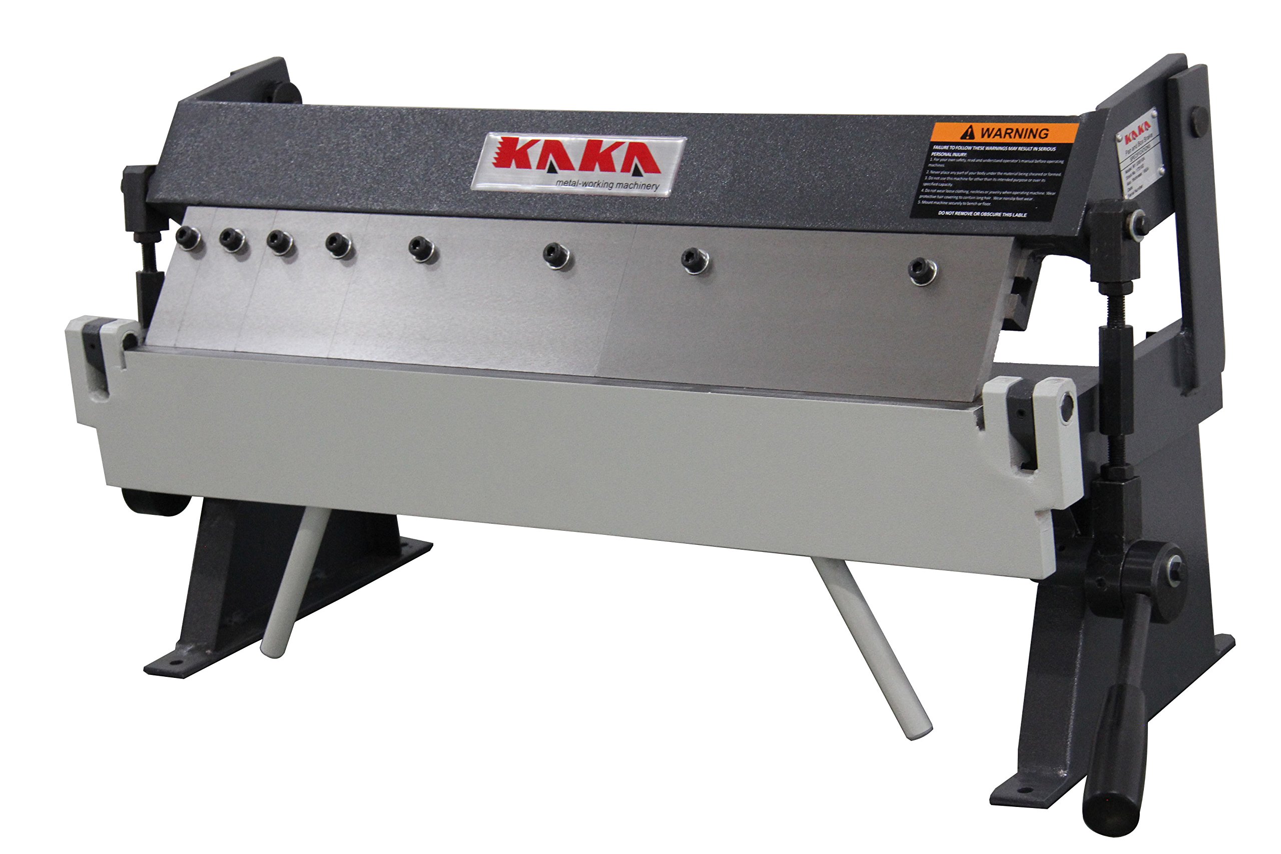 KAKA INDUSTRIAL W-2420A, 24 inch Pan and Box Brake,20 Ga. with 5 Adjustable Removable Fingers,Sheet Metal Precision Pan and Box Metal Brake