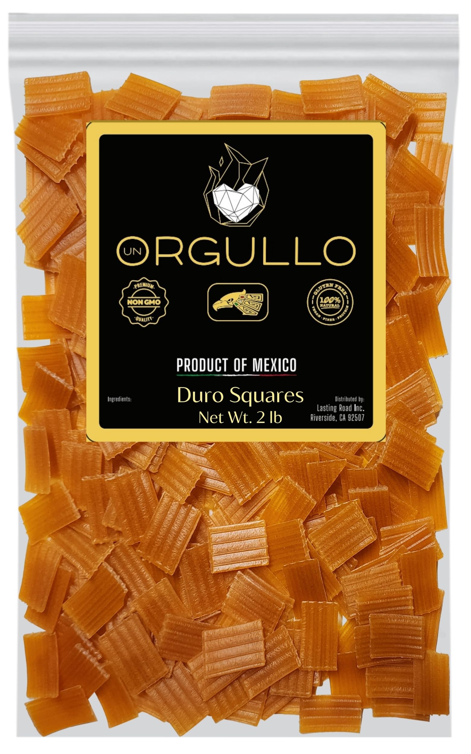 UN ORGULLO Duritos Wheat Snacks Fried Snacks - Chicharrones de Harina (Squares/Cuadros, 2 Pounds)