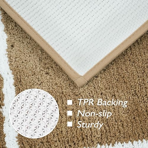 Miniatura 4 de Uphome Juego de 2 tapetes de baño para el suelo del baño, alfombra de baño suave de microfibra esponjosa, absorbente, antideslizante, lavable a