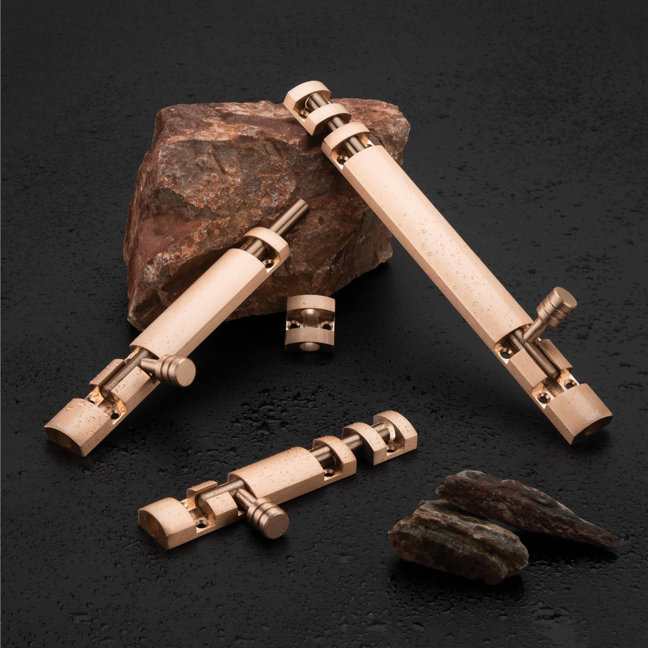 Atom 10 Pack, 6 inch Aluminum Tower Bolt | Rose Gold Finish | Home and Offices Doors and Windows Tower Bolt, TB002