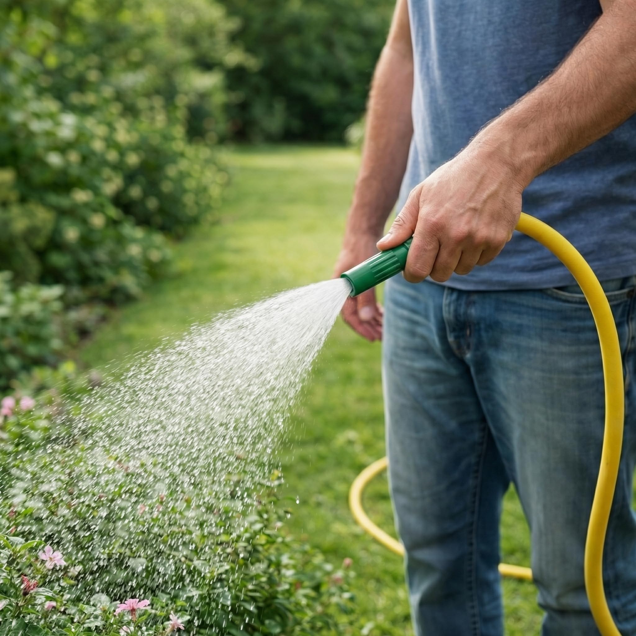 MAKA Kit Tubo Acqua Giardino 5/8 Pollice 50 Metri 3 Strati 12.5mm con Accessori Innesto Rapido Pressione 20 Bar Flessibile Retinato Resiste Caldo Gelo UV Riciclabile (5/8" 50 metri)