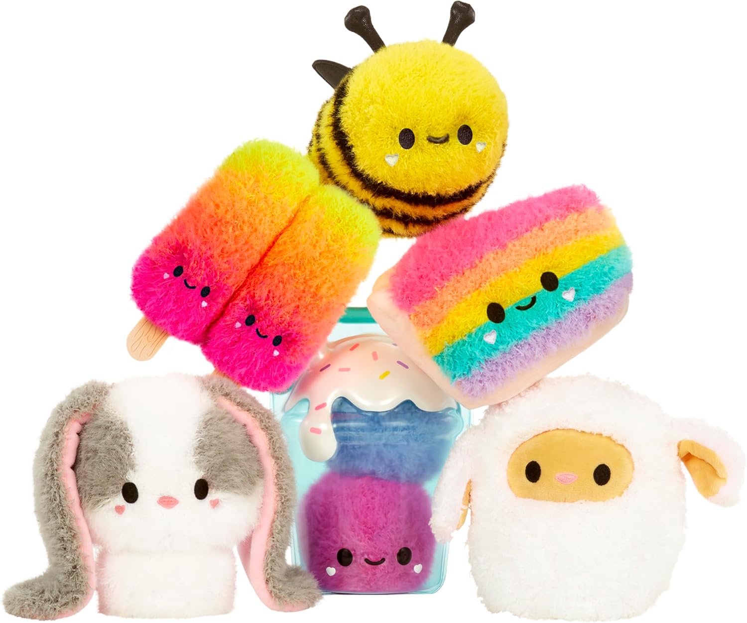 Fluffie Stuffiez Cake Small Collectible Feature Plush - Surprise Reveal Unboxing Huggable Tactile Play Fidget DIY Ultra Soft Fluff