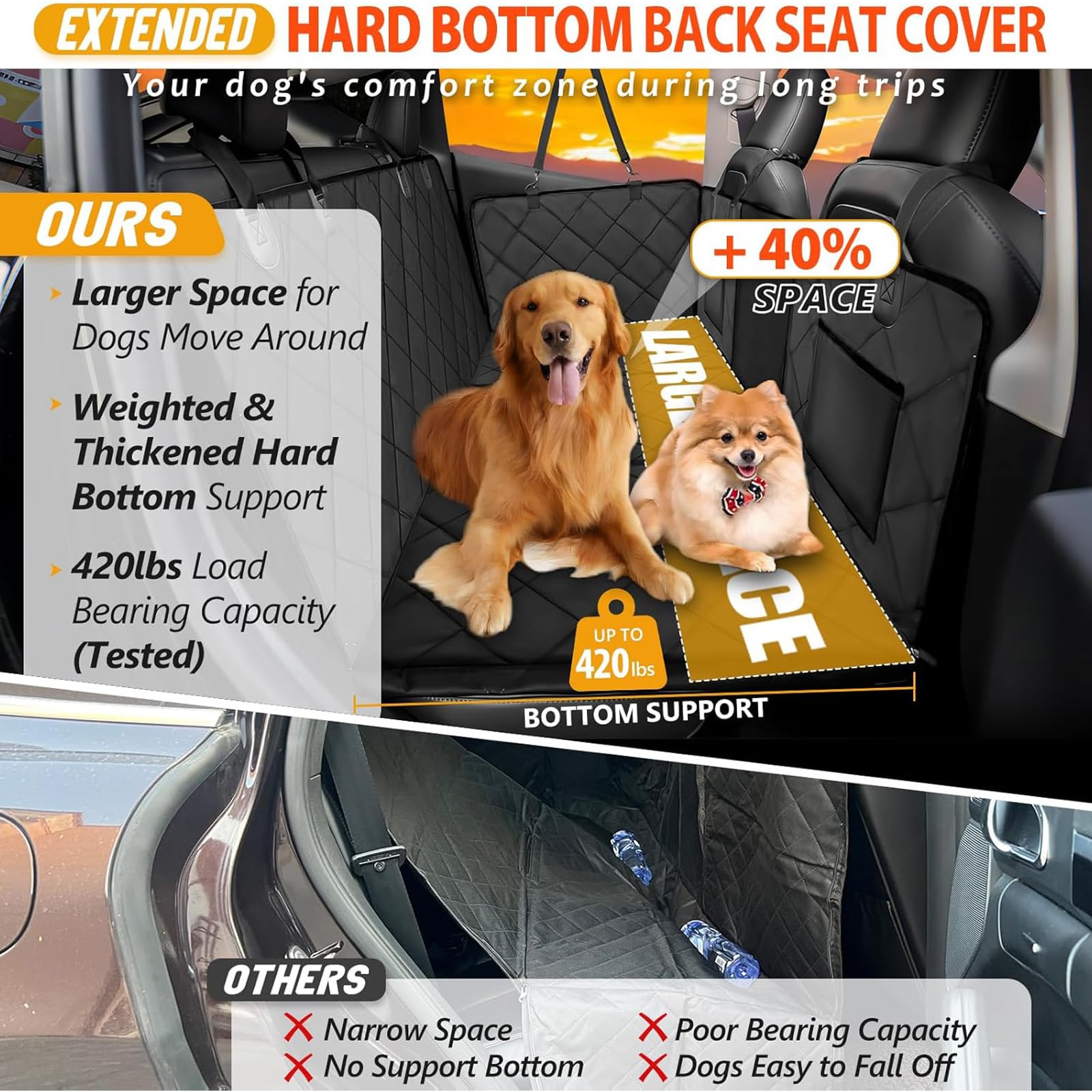Protector impermeable para mascotas, protector contra arañazos para perros, para la mayoría de vehículos, panel de protección contra arañazos para coche