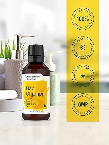 Miniatura 5 de Aceite aromático Horbäach Nag Champa  1 fl oz (30ml)  Grado prémium  para difusores, velas y fabricación de jabón, proyectos DIY y más