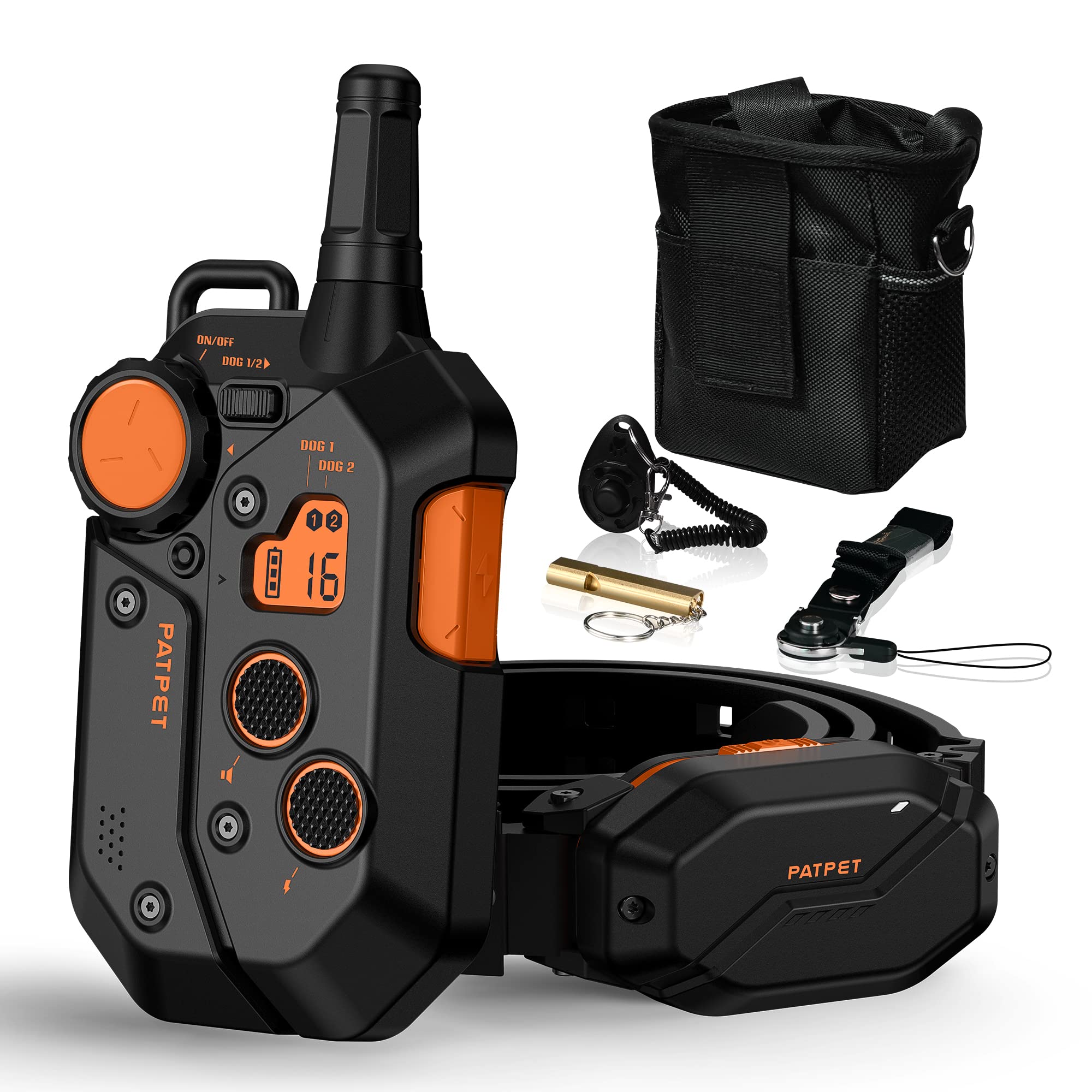 3/4 Mile Range Dog Shock E Collar, Dog Training Collar with Remote(15-150lbs) -Shock Collar for Large Dog