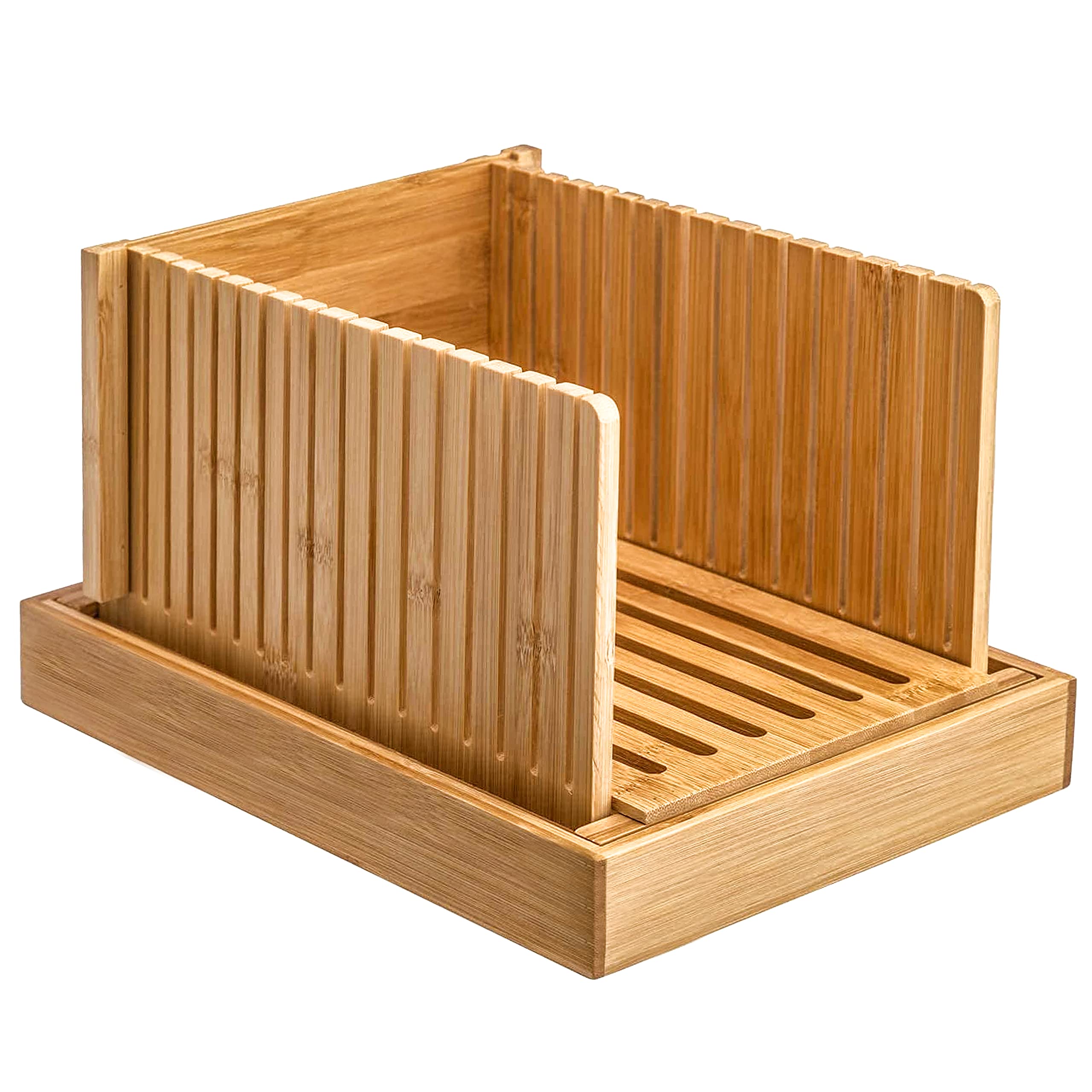 Professional Bamboo Bread Slicer for Homemade Bread, Get Perfectly Even Slices in No Time - Compact & Durable Design - Easy to Use & Clean - Ideal Bread Cutter for Home Bakers & Bread Lovers