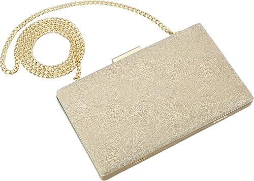 Vista 5 de Savatano Bolso de mano dorado, bolsos de mano dorados para mujer, para noche, boda, cóctel, fiesta, bolsa de noche, bolso cruzado de hombro..
