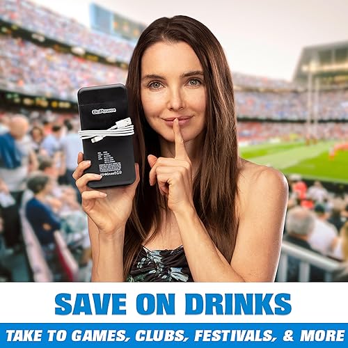 Miniatura 3 de GoPong Power Bank Flask (8 onzas) – Frasco de viaje con alcohol oculto – Contenedor secreto de licor para playas, cruceros y eventos deportivos –