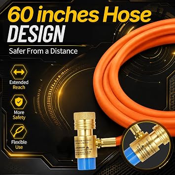 Dual-Valve MAPP Torch with 2 Heads and Hose