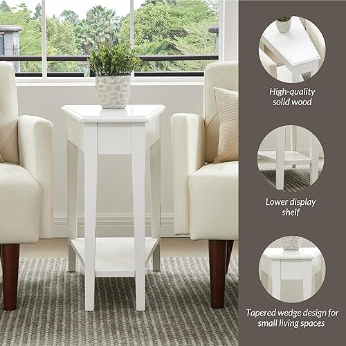 Miniatura 71 de Leick Home 10074-DS - Mesa auxiliar reclinable con plataforma con estante, color arena del desierto Arenas del desierto,Negro -,Gris,Roble de