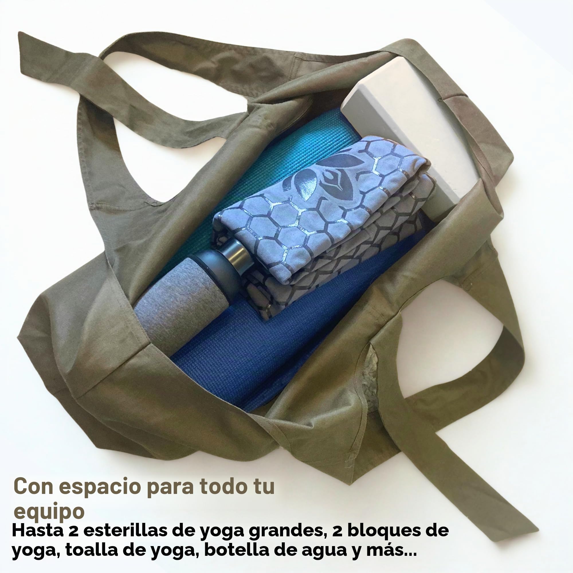 Yogiii Bolsa grande para Esterilla de Yoga, Bolsa grande para Esterilla de Yoga con Bolsillo Lateral