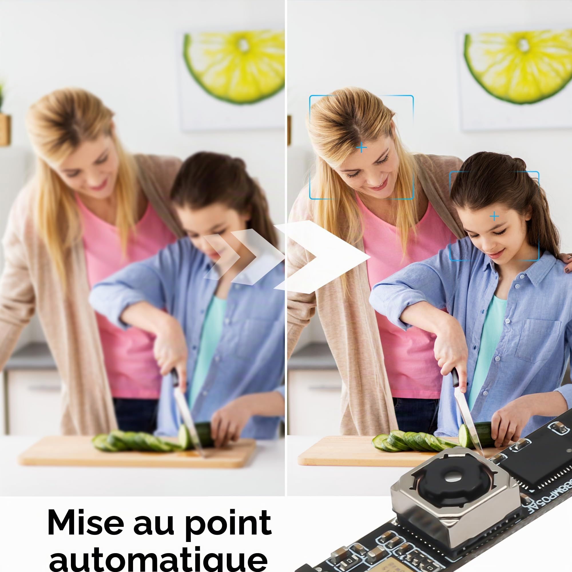 Svpro Caméra USB autofocus 8 MP avec microphone pour ordinateur UVC USB2.0 Mini webcam Board