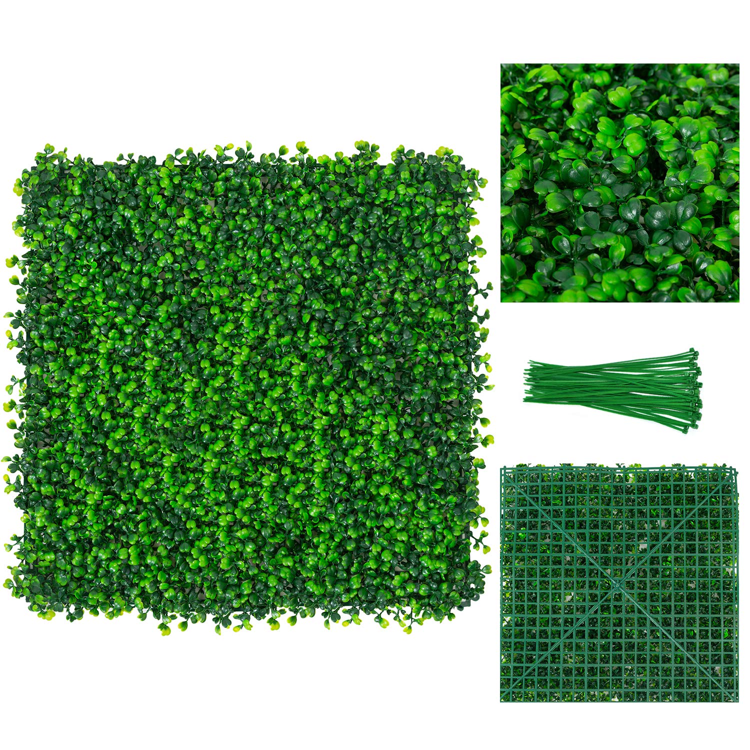 Buy THE BLOOM TIMES 12PCS 20"x 20" Artificial Boxwood Hedge Wall Panels