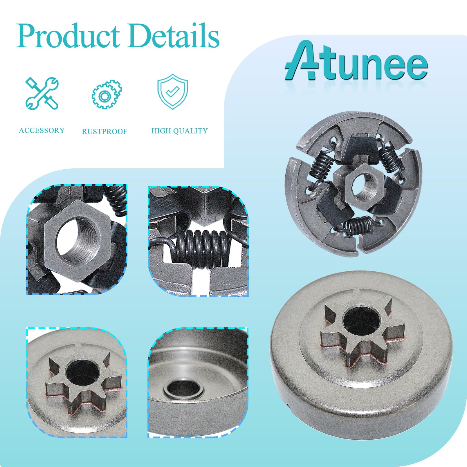 Amazon.com: Atunee Clutch Drum Sprocket Worm Gear Kit for