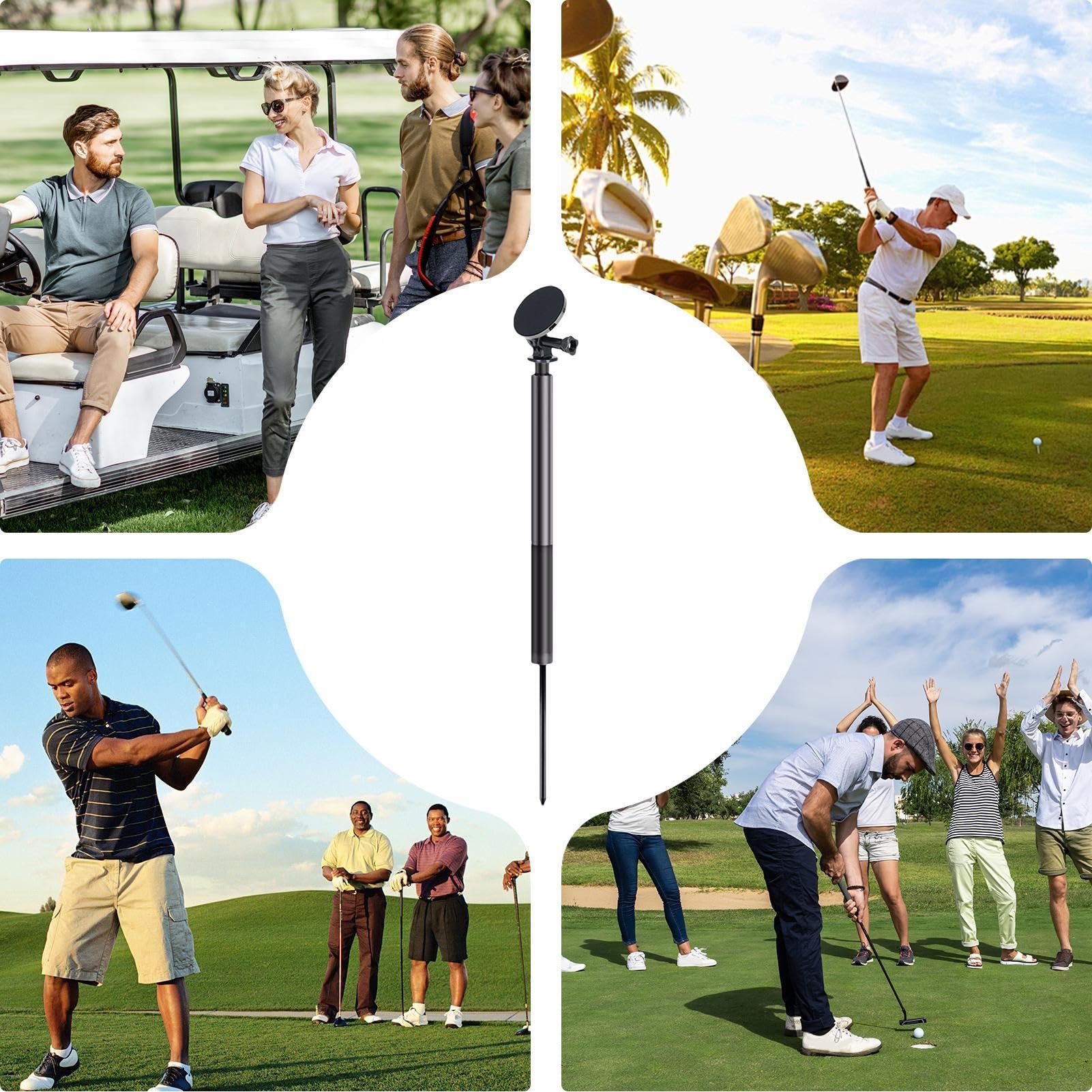 Soporte Para Teléfono Golf Soporte para Móvil de Golf | Trípode Magnético Con Altura Ajustable Rotación 360 Grados Extensible Para Transmisiones En Viajes Fotografía Gimnasio