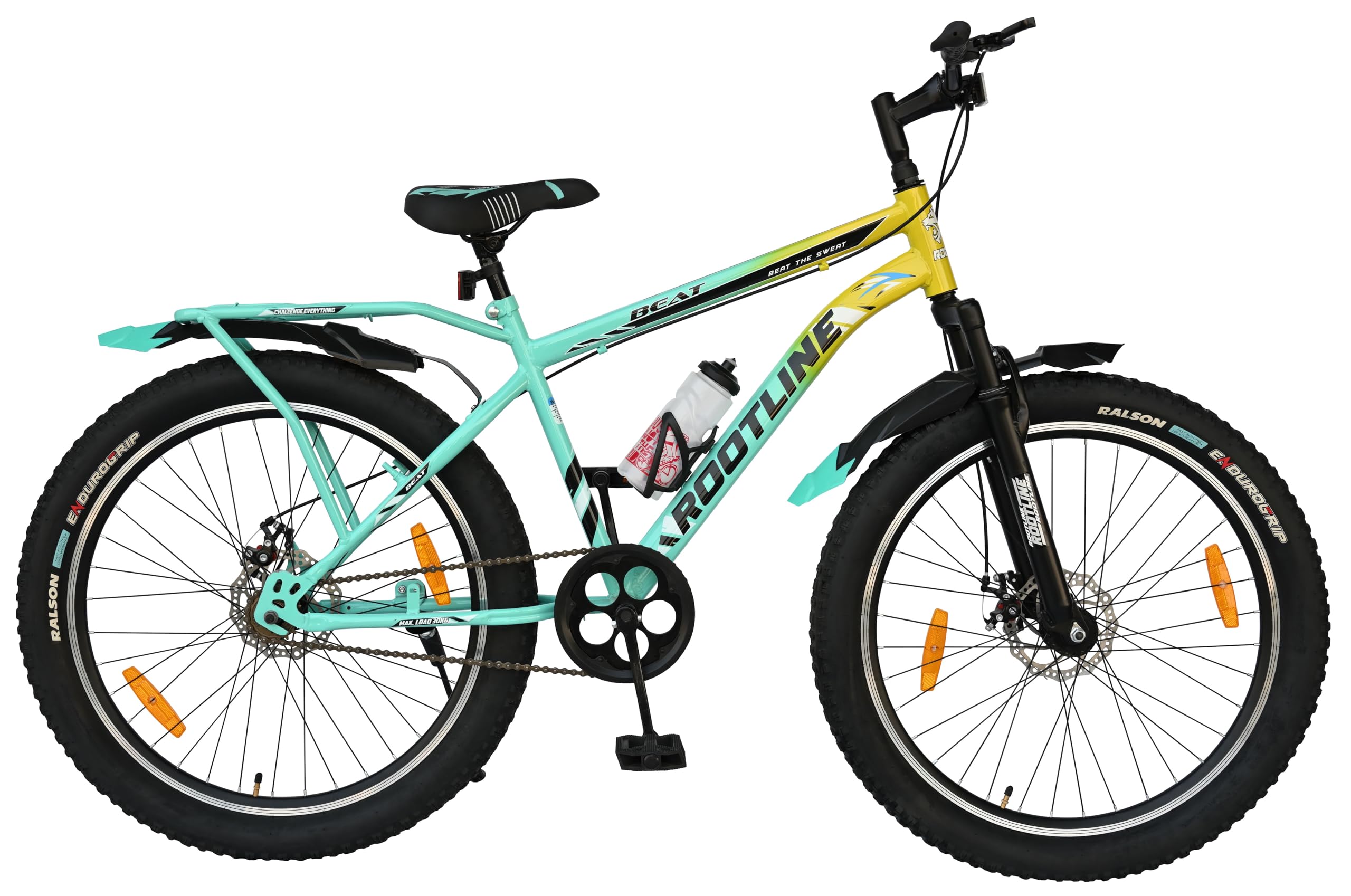 ROOTLINE Beat(Sky with Yellow) IBC Mountain Bicycle/Bike Fornt Shocker, D/W Rim, Bottle Stand, Alloy Lever, Double Color, Sporty Frame, Double Disc BrakeK, Alloy Rim (B0D9VP7PQY) Amazon Price History, Amazon Price Tracker