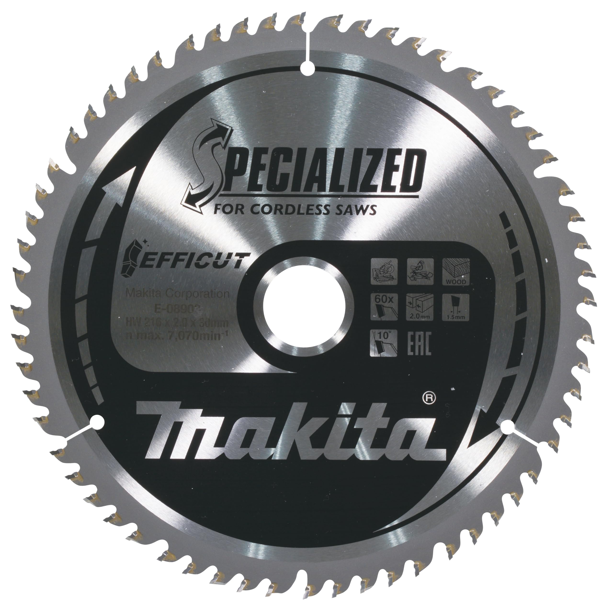 Makita Silver E-08903 Tct Efficut Saw Blade 216X30x60t