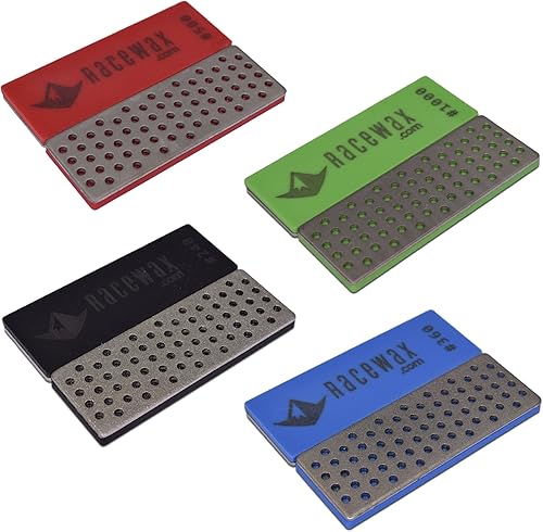 RaceWax Juego de piedras de diamante para esquí y snowboard, 2.756 in, las cuatro piedras - (PC-9000)