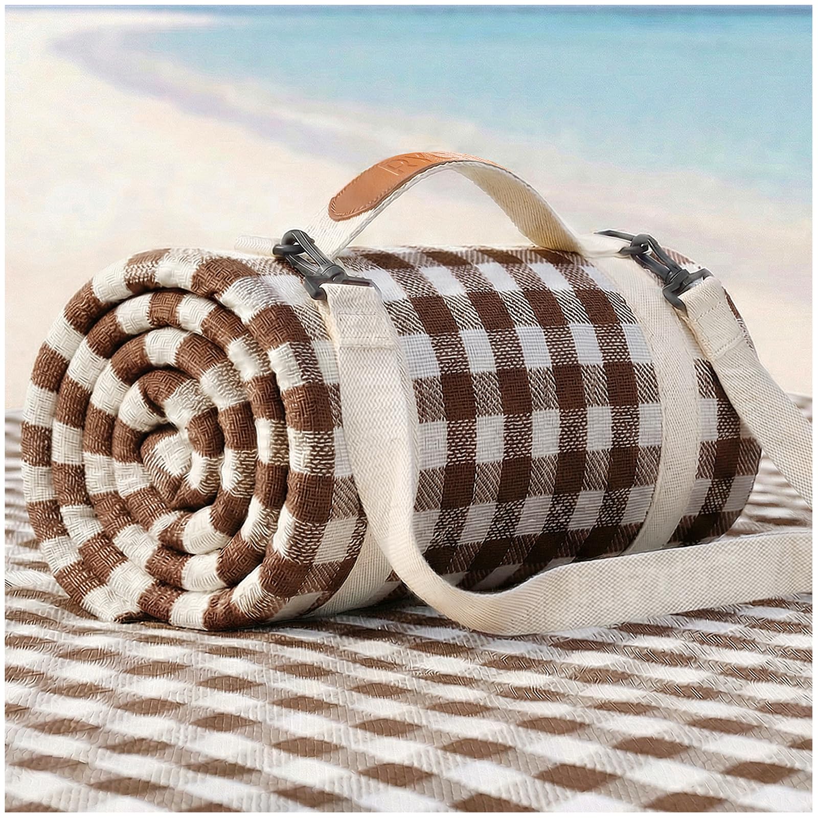 RYCHIC Waterproof Beach Blanket Picnic Outdoor Camp Mat