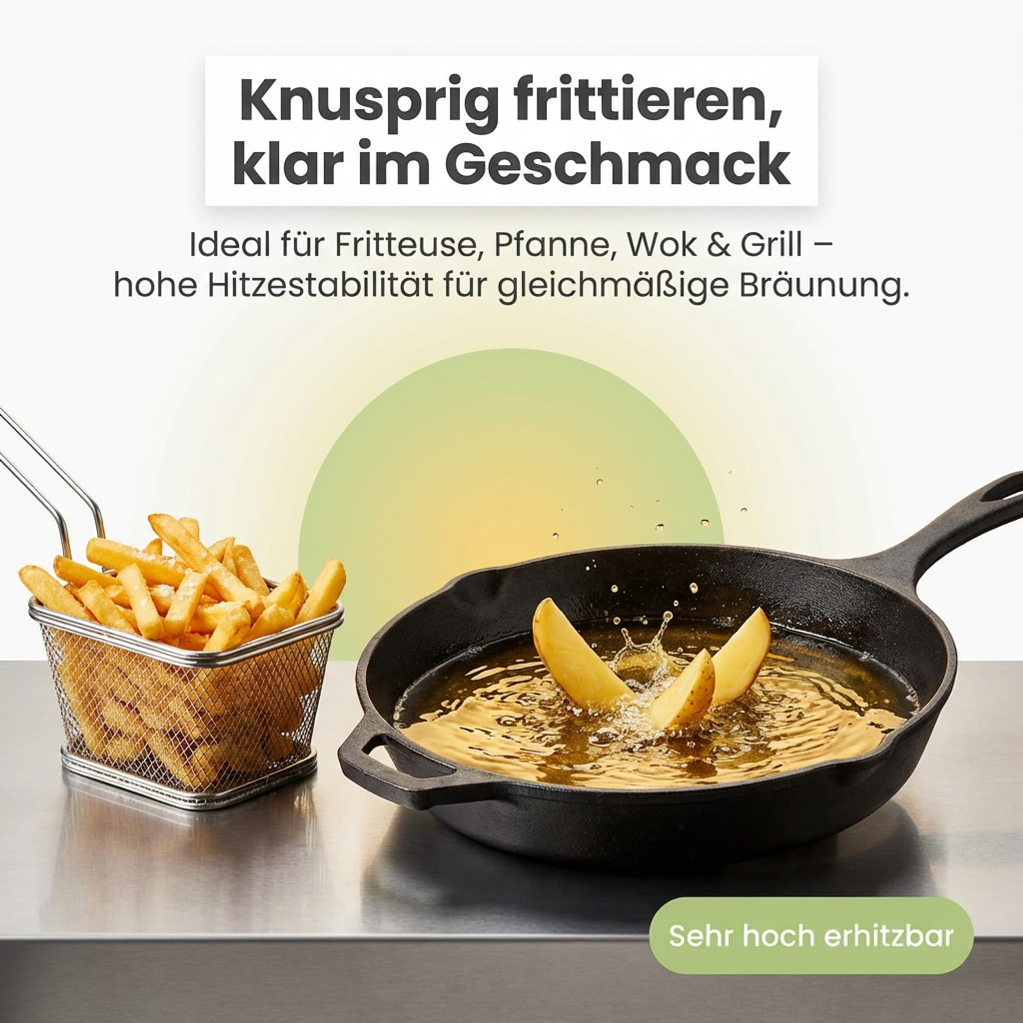 Fuduu.de - Erdnussöl, 10 L, Speiseöl zum braten, frittieren oder kochen, sehr hoch erhitzbares Bratöl, Frittieröl als Alternative zu Frittierfett, vegan & glutenfrei