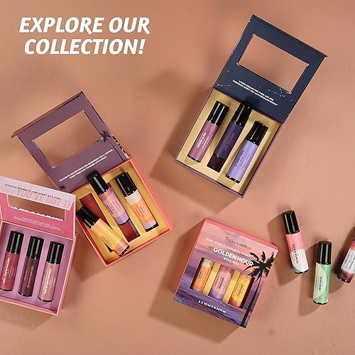 Miniatura 9 de Folkulture Juego de 3 rodillos de aceite esencial, mezclas de aromaterapia naturales para piel, aceite esencial de menta, regalos para mujeres y