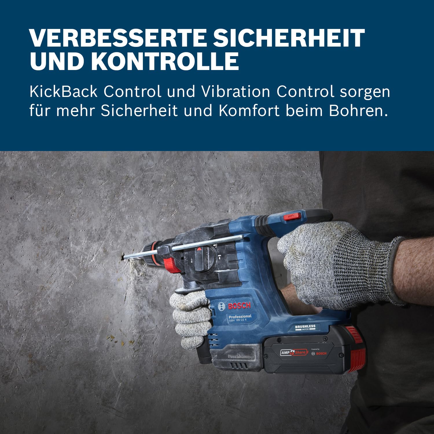 Bosch Professional 18V System Akku-Bohrhammer GBH 18V-22 X