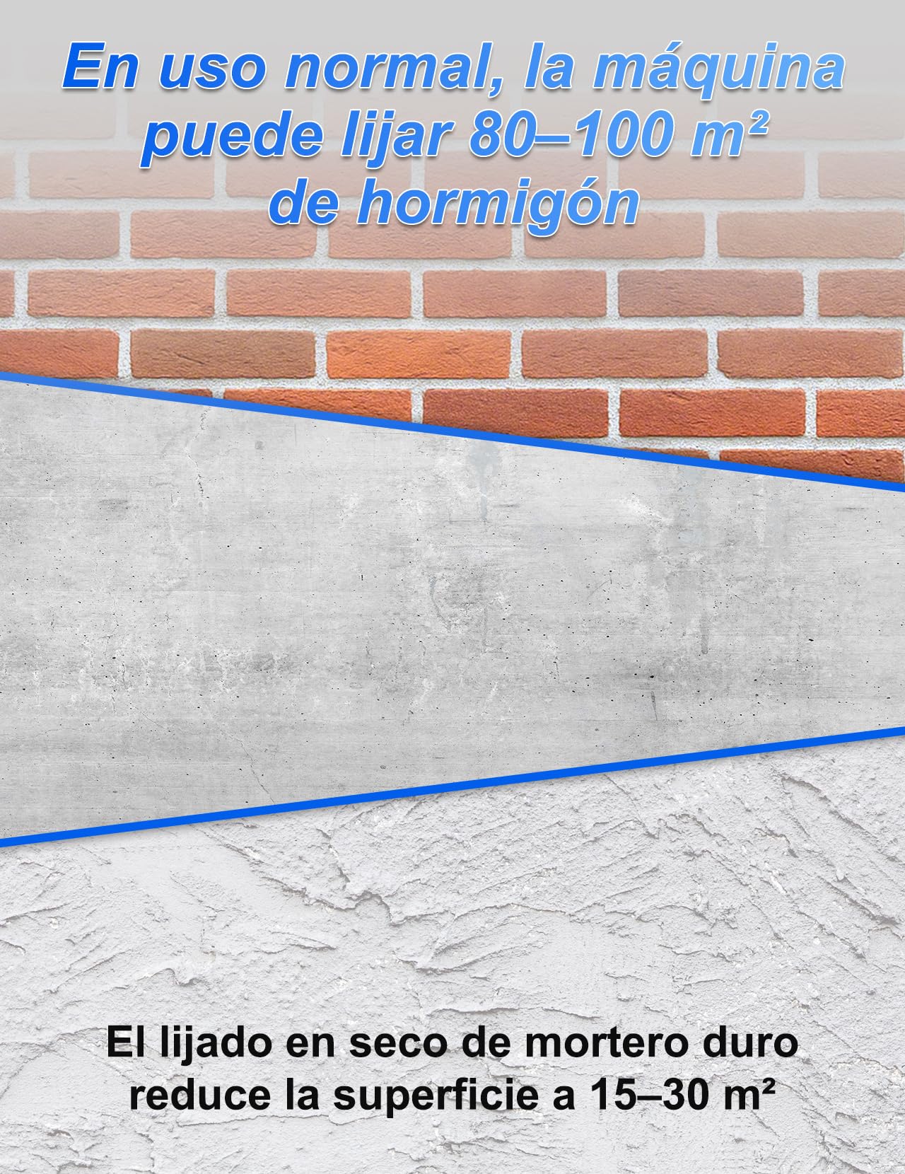 Disco abrasivo de diamante, 180 mm × 22,23 mm, para trabajos de lijado con hormigón y materiales de construcción duros, granito, piedra natural, yeso, mármol, color azul