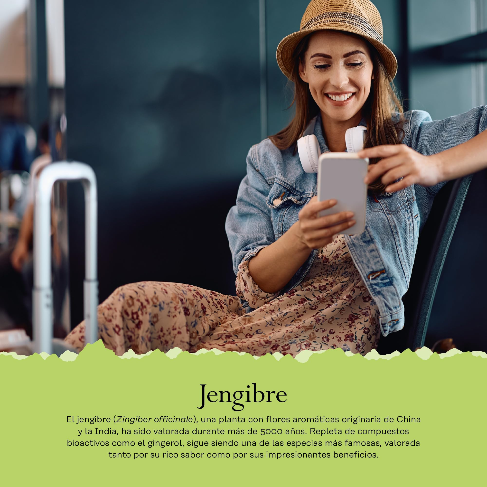 Jengibre – 100 cápsulas veganas – Suplemento de jengibre de alta resistencia, no tabletas ni chupitos, raíz de Zingiber Officinale, sin OMG y verificado en laboratorio Solaray