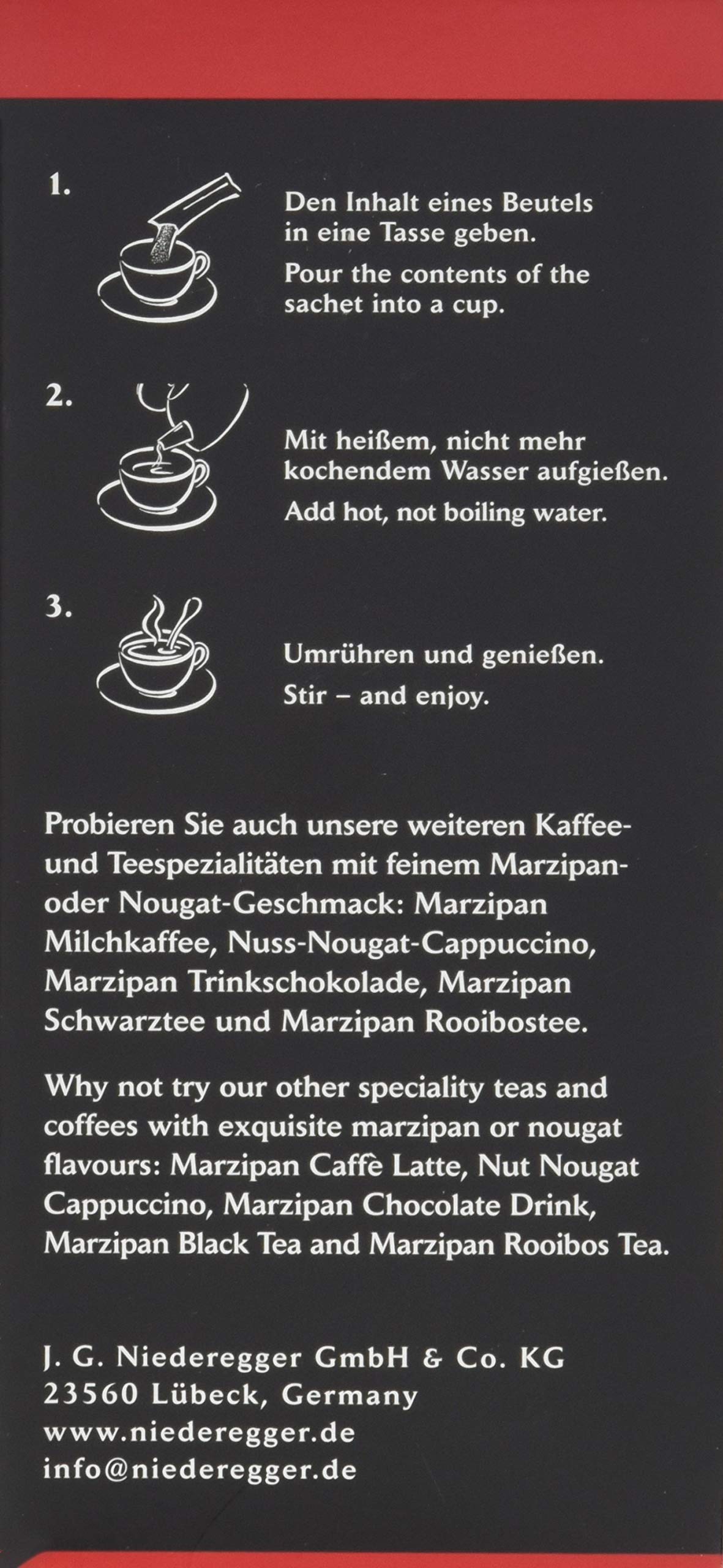 Niederegger Marzipan-Cappuccino, 10 Portionsbeutel, 220 g