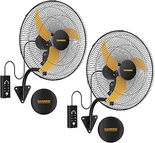 CAMMOO 20 inch wall mount fan oscillating