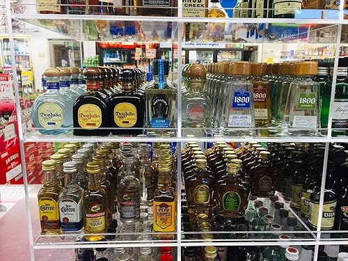 Miniatura 4 de Exhibición comercial al por menor para mini muestreador 1.7 fl oz Licor Shot Botellas de avión Nips Rack También cualquier otro punto de venta