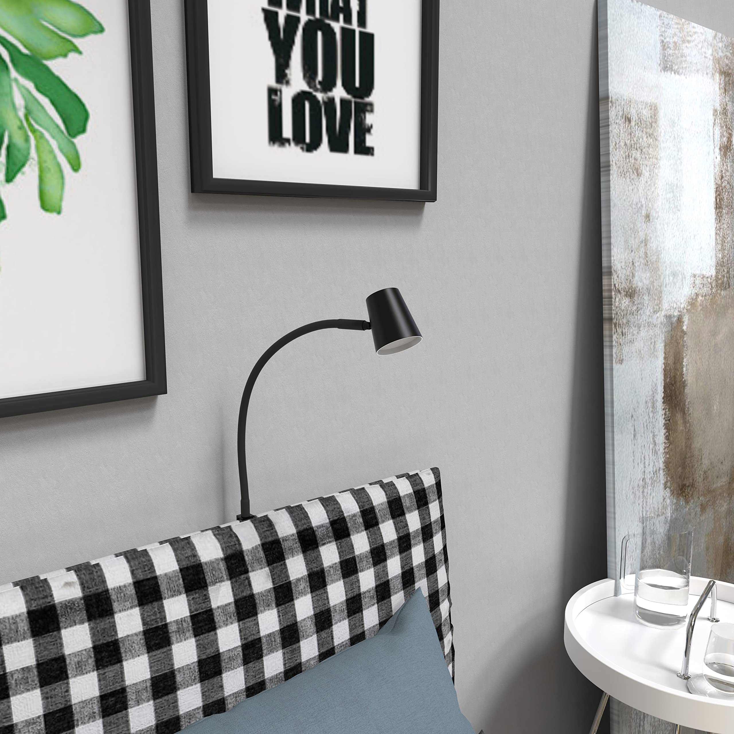 kalb | LED Bettleuchte, schwarz, warmweiss, Auswahl:2er SET