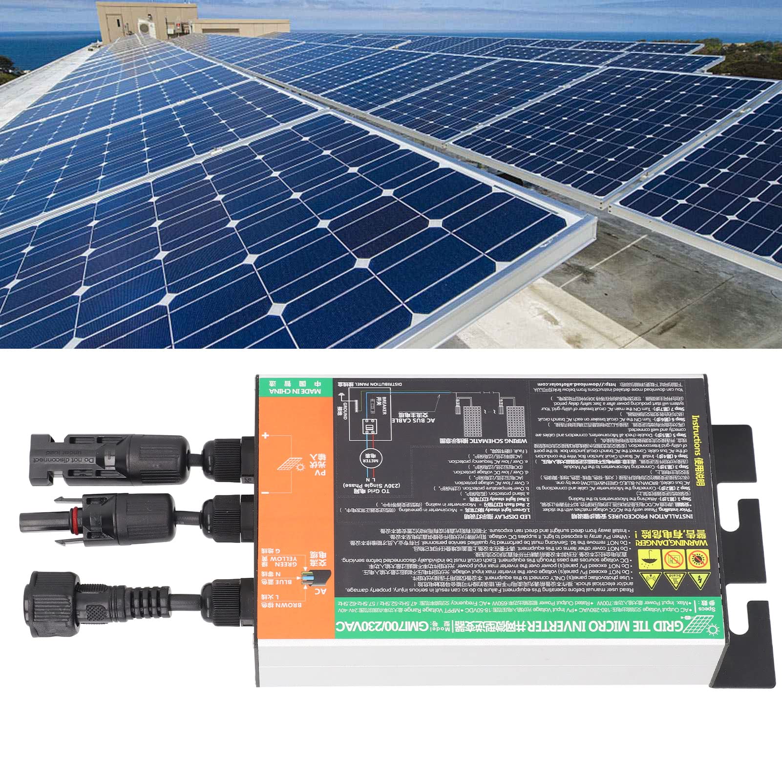 Haofy Inwerter Solarny o Mocy 700 W z czystą falą sinusoidalną i Wysokim Współczynnikiem Konwersji do zastosowań Poza siecią
