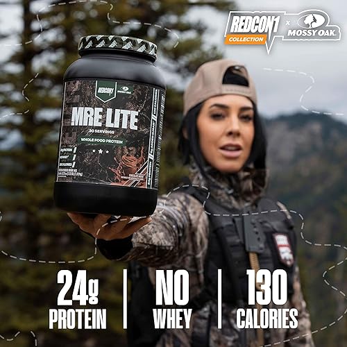 Miniatura 5 de REDCON1 x Mossy Oak MRE Lite - Proteína en polvo integral, alce de chocolate, bajo en carbohidratos y sin suero de leche, reemplazo de comidas con